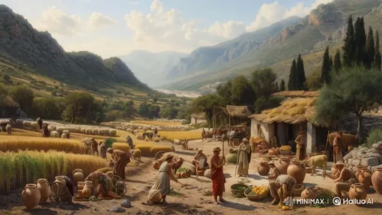 Lively Rural Community Day Captured in Live2D Animation – AI Generated Video | Hailuo AI