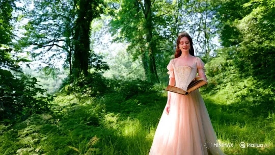 Fairytale Princess Begins Enchanted Story in Verdant Forest – AI Generated Video | Hailuo AI