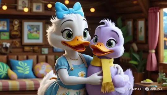 Clara and Elío's Tender Embrace in Cozy Cottage – AI Generated Video | Hailuo AI