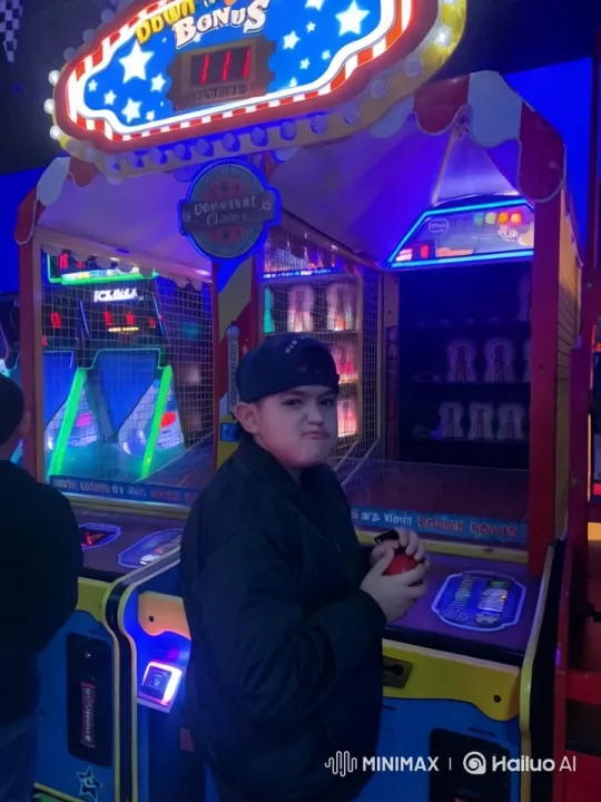 Dancer Performs Macarena at Vibrant Arcade – AI Generated Video | Hailuo AI