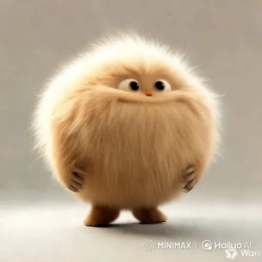 Adorable Fluffy Creature Showcases Joyful Antics – AI Generated Video | Hailuo AI