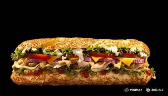 Artful Display of a Gourmet Sandwich – AI Generated Video | Hailuo AI