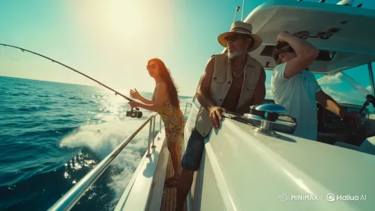 Sunny Day Fishing Trip on the Ocean – AI Generated Video | Hailuo AI