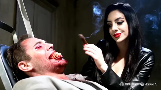 Sadistic Beauty Marta Torments Bound Man – AI Generated Video | Hailuo AI