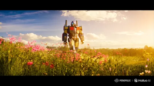 Optimus Prime Delivers Sincere Birthday Message in Serene Setting – AI Generated Video | Hailuo AI