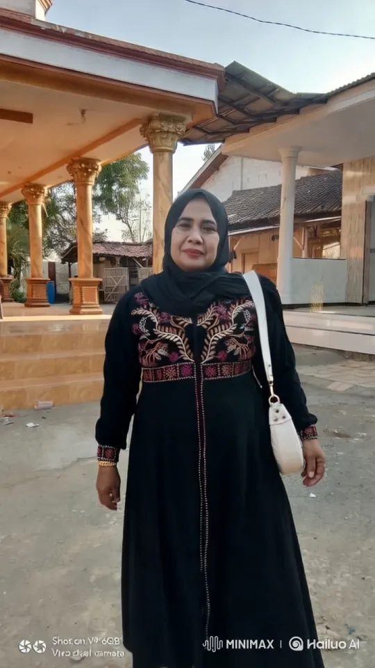 Stunning Abaya Embroidery in Ornate Building's Courtyard – AI Generated Video | Hailuo AI