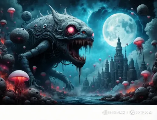 Monster Awakens: Dynamic Fantasy Scene in Live2D – AI Generated Video | Hailuo AI