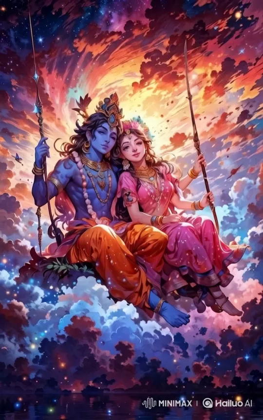Divine Figures on Clouds in Celestial Majesty – AI Generated Video | Hailuo AI