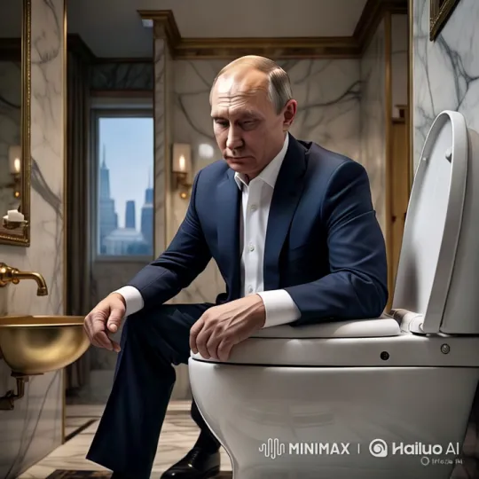 Luxury Bathroom Chaos: Man Screams, Shoots with AK-47 – AI Generated Video | Hailuo AI