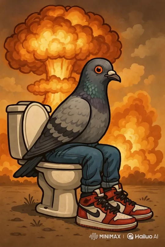 Pigeon Escapes Explosion Amidst Chaos – AI Generated Video | Hailuo AI