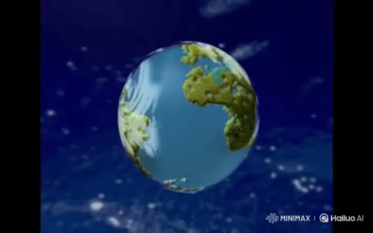 Earth Transforms into Badminton Gear in Magical Space Scene – AI Generated Video | Hailuo AI