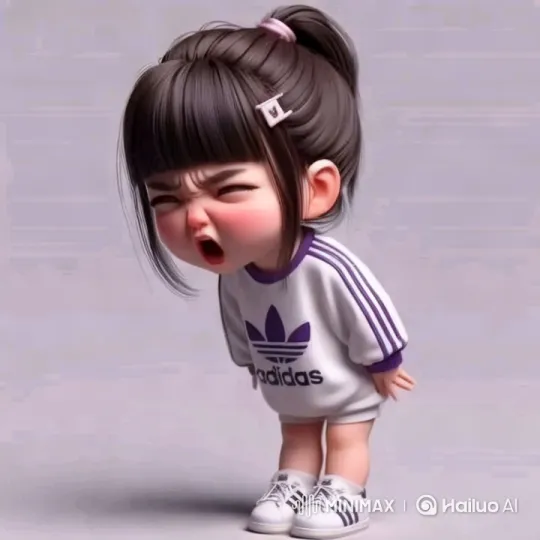 Cute Animated Character in Adidas Outfit Showcases Aesthetic Style – AI Generated Video | Hailuo AI