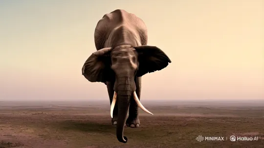 Elephant Ascends Gracefully in Surreal Sky – AI Generated Video | Hailuo AI