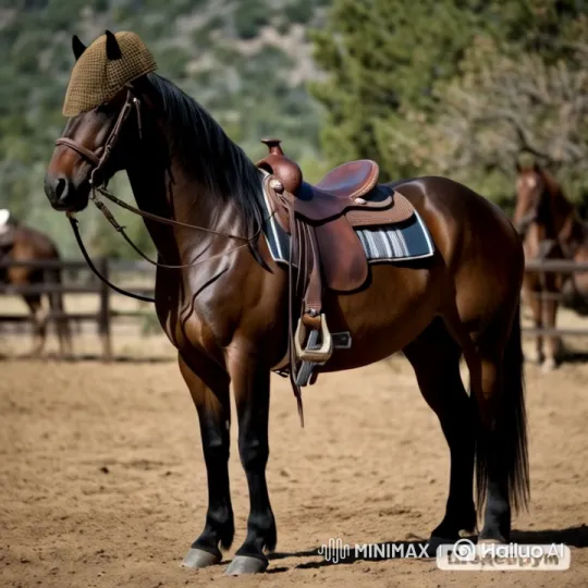 Elegant Horse Showcases Precision Shooting in Serene Setting – AI Generated Video | Hailuo AI