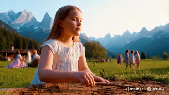 Liora's Dreams in a Tranquil Village Landscape – AI Generated Video | Hailuo AI