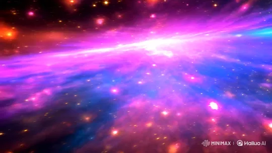 Cosmic Dance: Nebula's Radiant Stars and Mysterious Veil – AI Generated Video | Hailuo AI