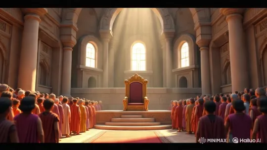 Grand Throne Room: A Study in Majesty and Anticipation – AI Generated Video | Hailuo AI