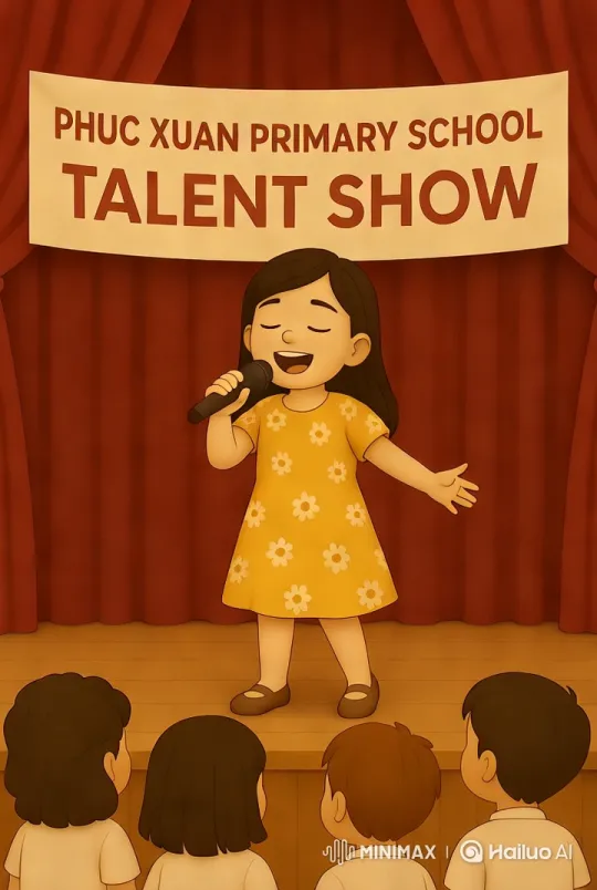 Phuc Xuan Primary School Talent Show Performance – AI Generated Video | Hailuo AI