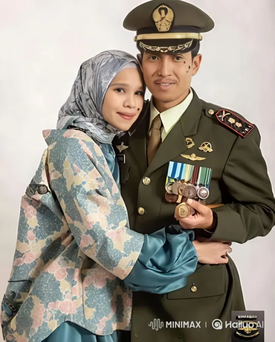 Couple's Loving Embrace with Military Honor – AI Generated Video | Hailuo AI