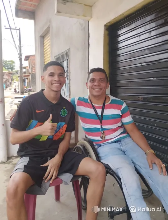Young Friends Embrace in Urban Setting – AI Generated Video | Hailuo AI