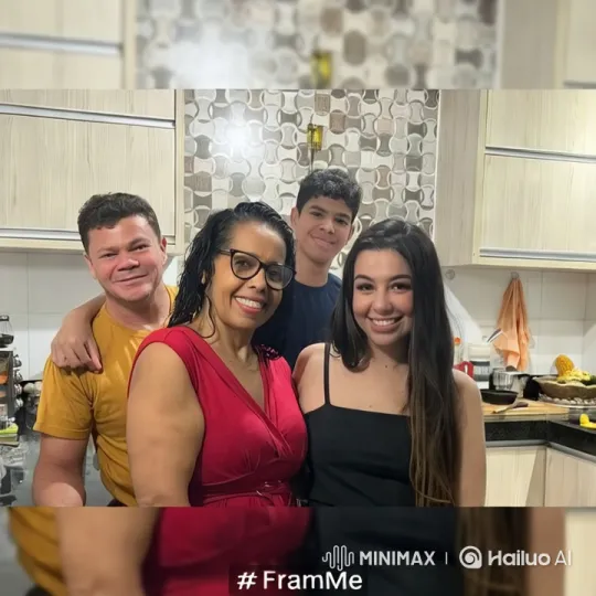 Family Gathering in a Cozy, Modern Kitchen – AI Generated Video | Hailuo AI