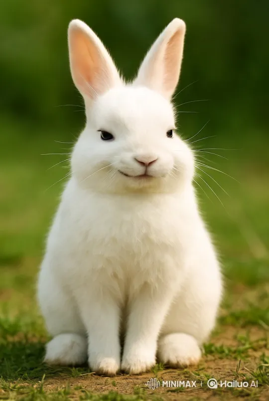 Confident Rabbit in Serene Forest Setting – AI Generated Video | Hailuo AI