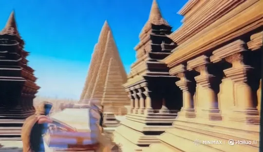 Grand Temple Collapse: Aesthetic Destruction Scene – AI Generated Video | Hailuo AI
