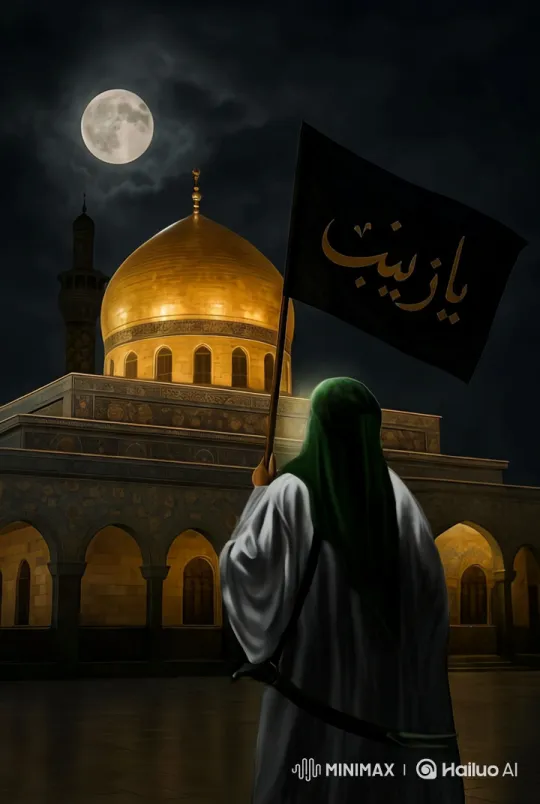 Moonlit Mosque: Aesthetic Journey with Flag – AI Generated Video | Hailuo AI
