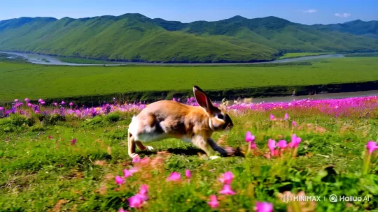 Harmony in Nature: A Rabbit's Serene Journey – AI Generated Video | Hailuo AI