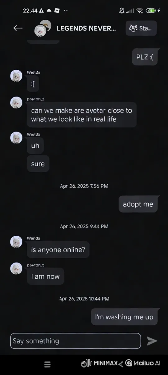 Exploring Realistic Avatars in a Dark-Themed Group Chat – AI Generated Video | Hailuo AI