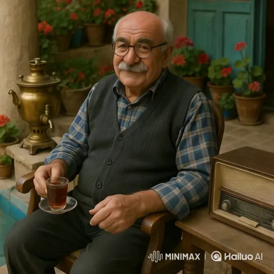Elderly Man Reacts to News of Explosion in Peaceful Courtyard – AI Generated Video | Hailuo AI