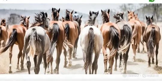 Wild Horses Galloping in Open Landscape – AI Generated Video | Hailuo AI