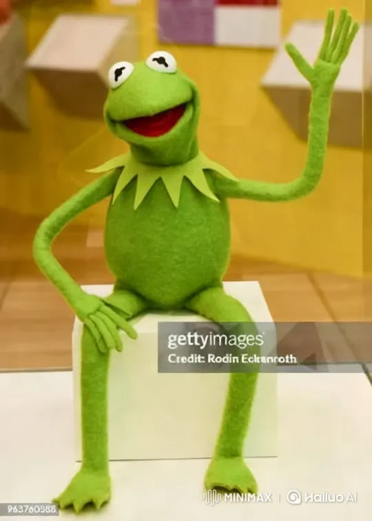 Kermit the Frog vs. Dog in Playful Bat Tussle – AI Generated Video | Hailuo AI