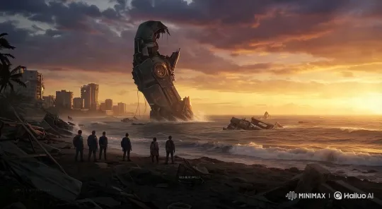 Cinematic Sunset Over Post-Apocalyptic Ruins – AI Generated Video | Hailuo AI