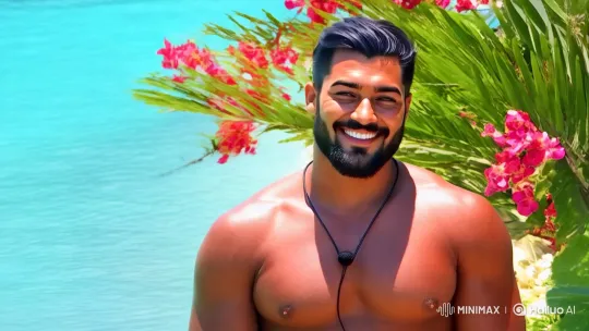 Flirtatious Man Removes Crown by Tranquil Lagoon – AI Generated Video | Hailuo AI