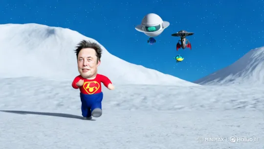 Dwarf Evades Aliens on Lunar Chase – AI Generated Video | Hailuo AI