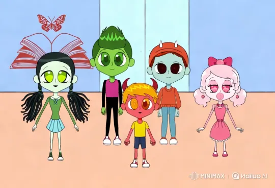 Colorful Characters in Warmly Lit, Aesthetic Scene – AI Generated Video | Hailuo AI