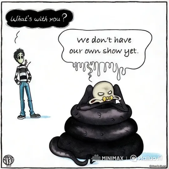 Comic Strip: Character Confronts Sad Snake Creature – AI Generated Video | Hailuo AI