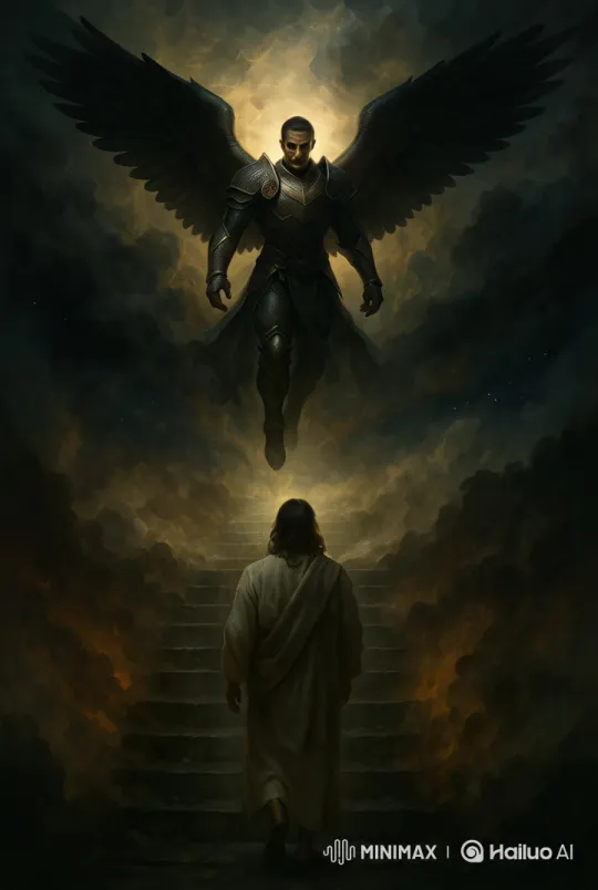 Ascension of Jesus Amidst Celestial Light and Smoke – AI Generated Video | Hailuo AI