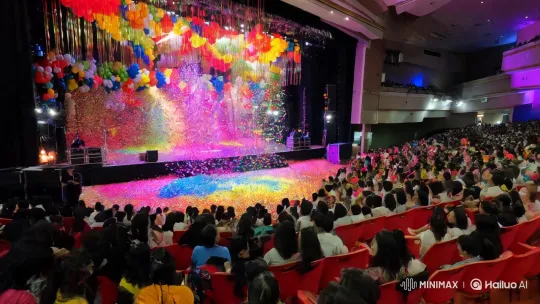 Malaysian Auditorium Timelapse: Colorful Concert Atmosphere – AI Generated Video | Hailuo AI