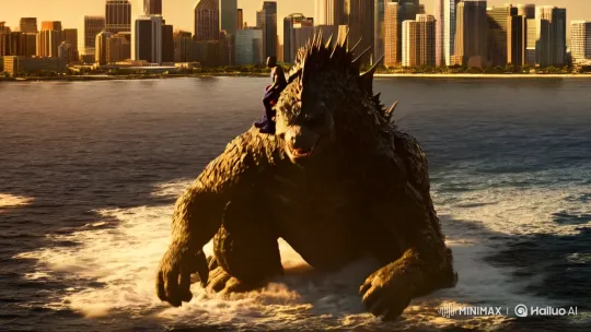 Godzilla Emerges with LeBron James in Surreal Cityscape – AI Generated Video | Hailuo AI