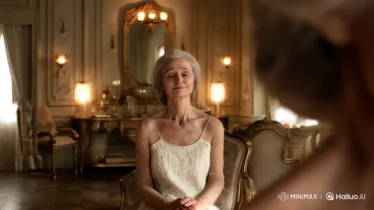 Elderly Woman's Skin Transformed by Luxury Cream – AI Generated Video | Hailuo AI