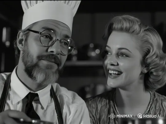 Live2D Animated Short: 1940s Vintage Kitchen Comedy – AI Generated Video | Hailuo AI
