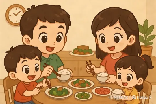 Family Dining: A Celebration of Togetherness – AI Generated Video | Hailuo AI