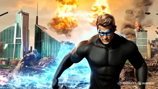 Superhero Destroys Futuristic City in Epic Show of Power – AI Generated Video | Hailuo AI