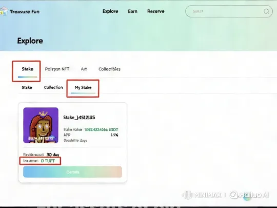Treasure Fun Webpage Overview with Staking Details – AI Generated Video | Hailuo AI