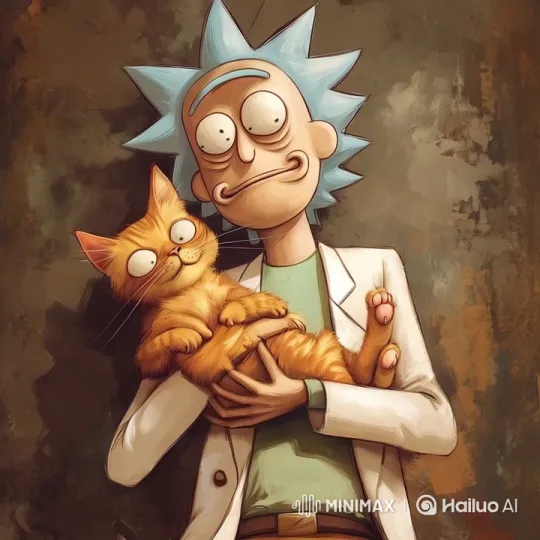Quirky Character Bonds with Kitten in Intimate Scene – AI Generated Video | Hailuo AI