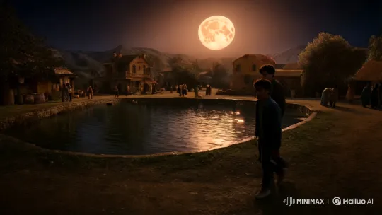 Village Pond, Mysterious Encounter with a Spirit – AI Generated Video | Hailuo AI