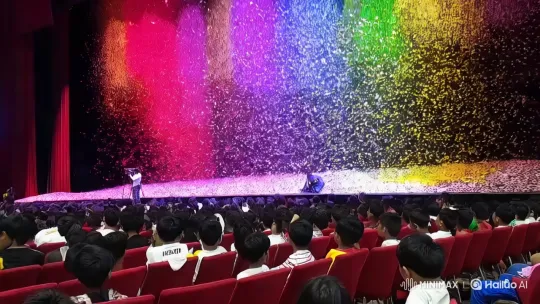Concert Timelapse: Colorful Confetti, Diverse Crowd, and Dynamic Lights – AI Generated Video | Hailuo AI
