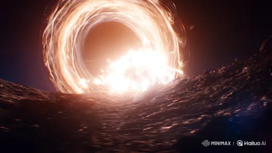 Biomechanical Creature Emerges from Vortex in Chaotic Spectacle – AI Generated Video | Hailuo AI